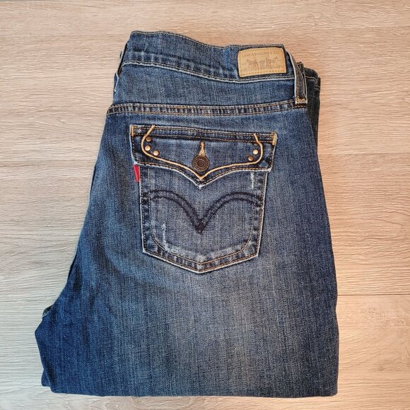 Levi's Jeans 8 S Bootcut 515 Mid Rise Button Flap Pockets Rivets Stretch Western - Picture 3 of 10